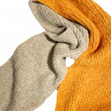 Checkity Alpaca Scarf in Natural Butterscotch