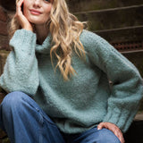 Foggy Alpaca Sweater in Aquamarine