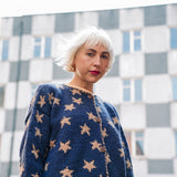 Star Cardigan in Denim.