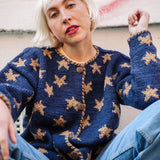 Star Cardigan in Denim.
