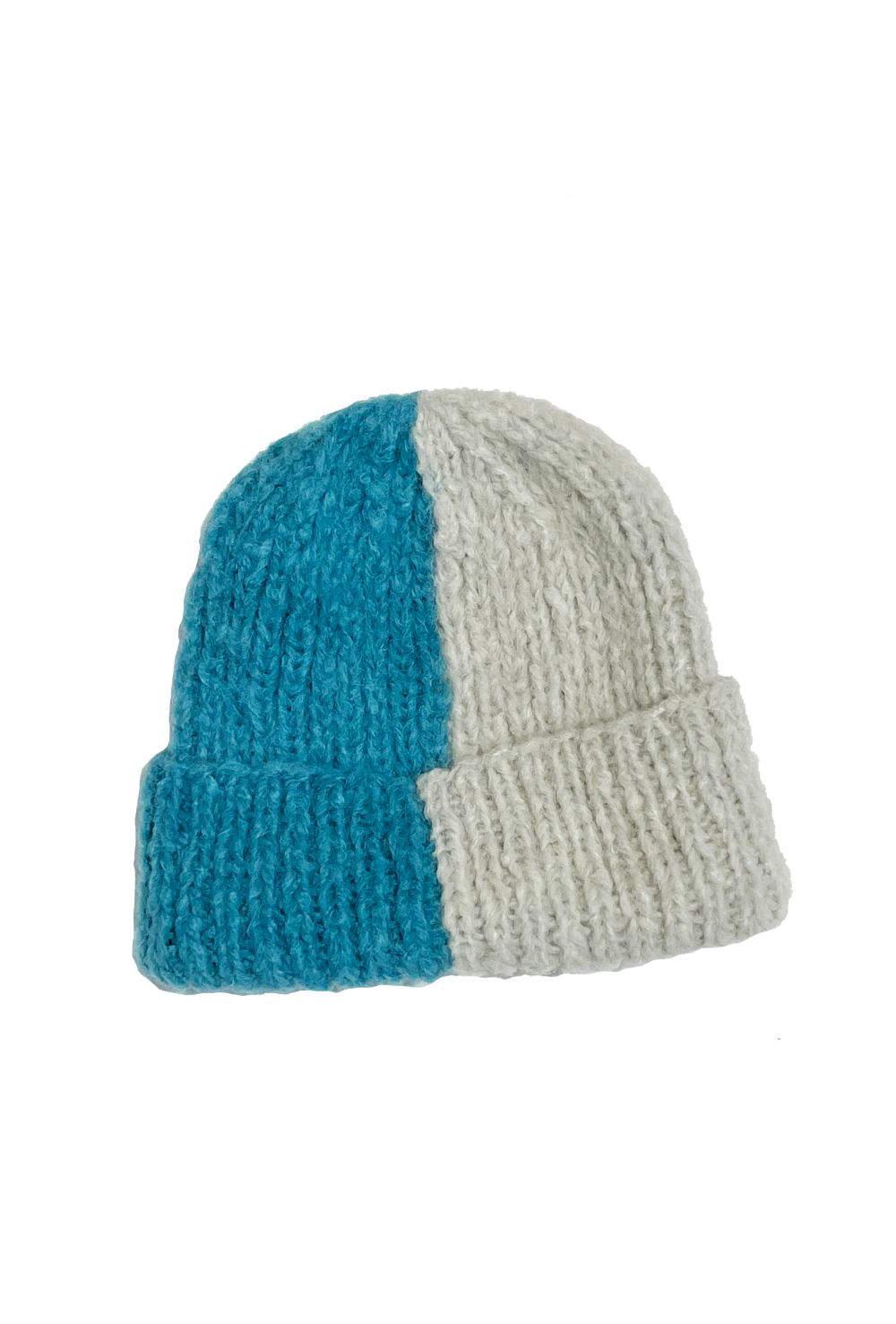 Checkity Alpaca hat in Turquoise Silver