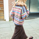Stripe Boat Neck Pullover