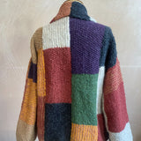 Patchwork Alpaca Jacket in Golden Brown