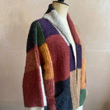 Patchwork Alpaca Jacket in Golden Brown