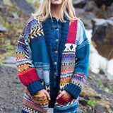 Jude Multicoloured Wool Chunky Knit Cardigan