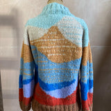 Landscape Alpaca Sweater in Mint Multicolour