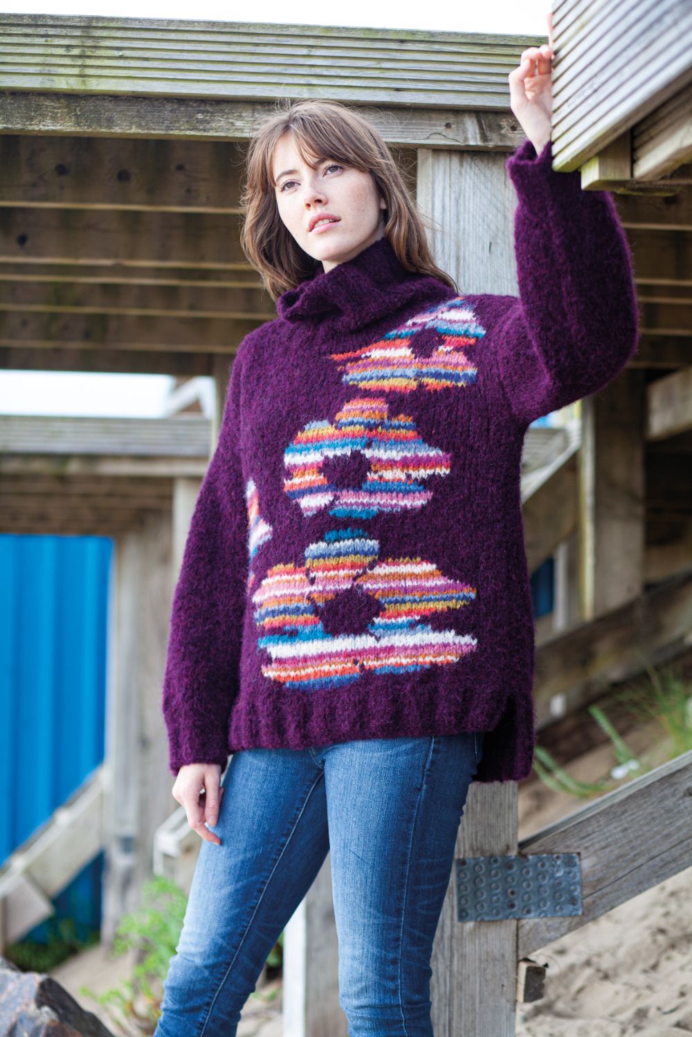 Sonia Mystical Flower Alpaca Sweater Multicoloured