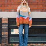 Landscape Alpaca Sweater in Mint Multicolour