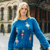 amano alpaca jumper sweater blue soft womens