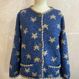Amano Star Cardigan showing buttons and trim