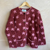 Star Cardigan in Baked Red