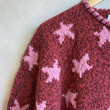 Star Cardigan in Baked Red