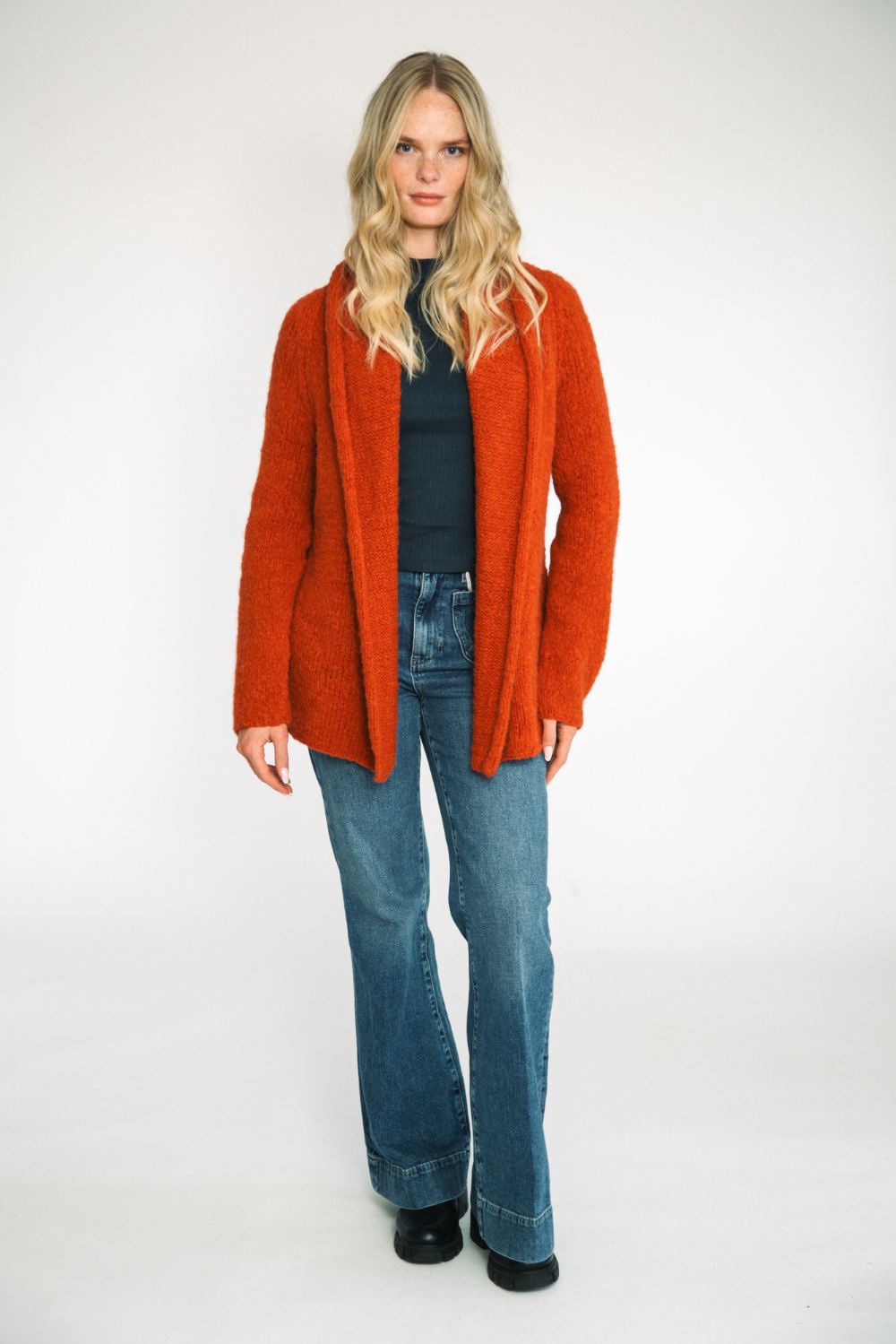 Tomato clearance red cardigan