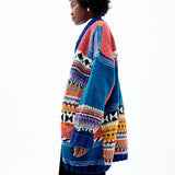 Jude Multicoloured Wool Chunky Knit Cardigan