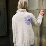Mystique Flower Alpaca Roll Neck Sweater in Pastels