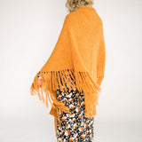 Plain Tassel Shawl in Golden Yellow