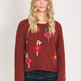 Poppy Alpaca Sweater in Baked Red