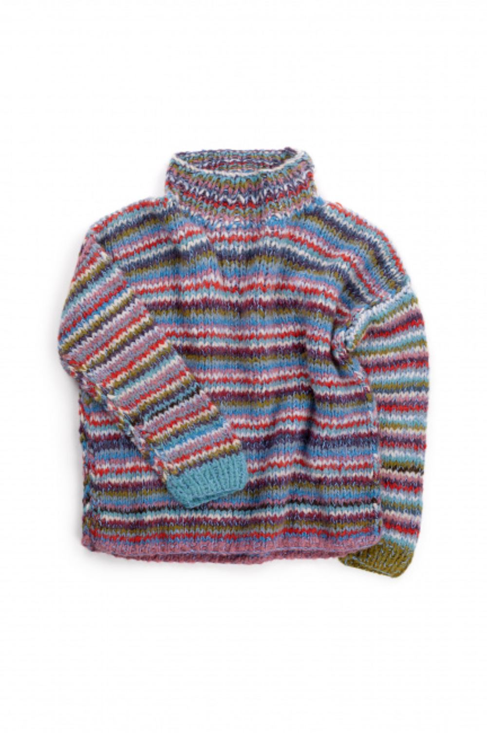 striped alpaca jumper sweater loose fit womens amano