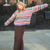 Stripe Boat Neck Pullover