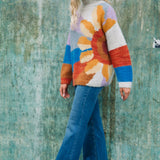 sunflower jumper alpaca sweater womens bright