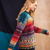 wool jumper sweater womens blanket style bright colours