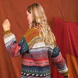 wool jumper sweater womens peruvian blanket style back