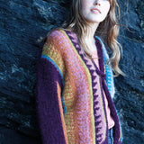 womens alpaca cardigan multi coloured