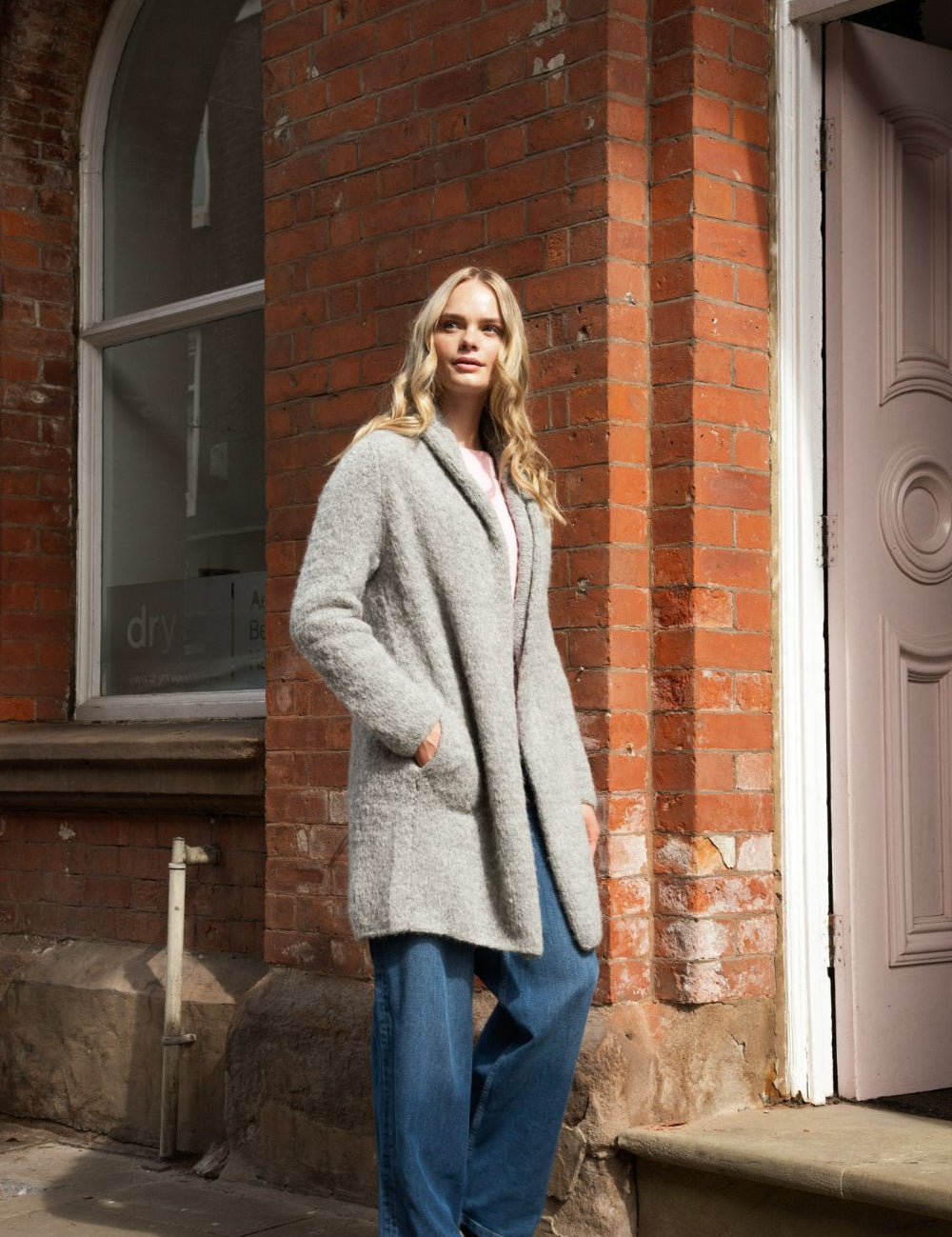 Abrazo Alpaca Coat in Mid Grey