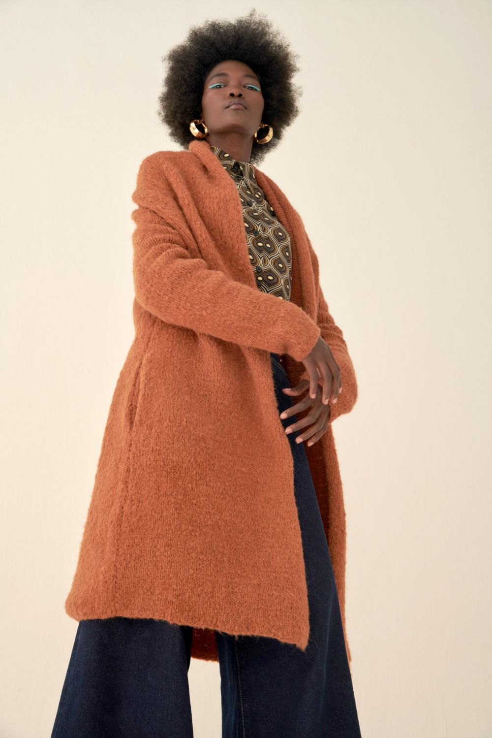 Abrazo Alpaca Coat in Cinnamon