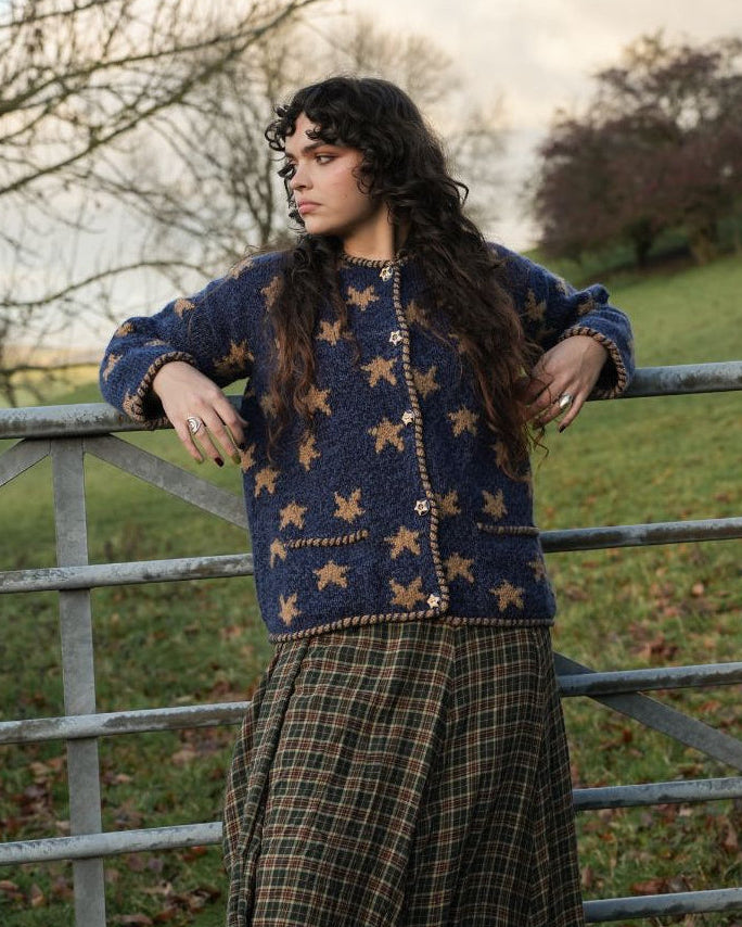 Star Cardigan in Denim.