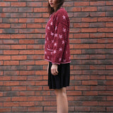 Star Cardigan in Baked Red