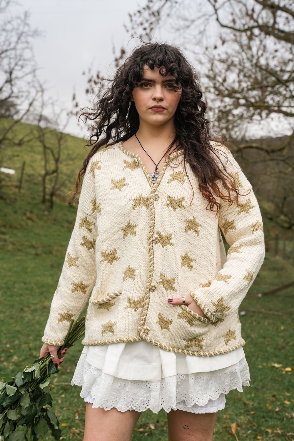 Star Cotton Cardigan – Amano Knitwear