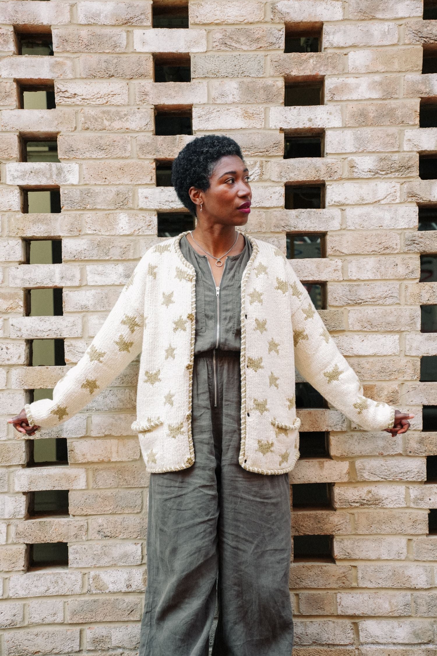 Star Cotton Cardigan