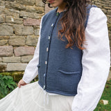 Lucky Cotton Vest in Blue