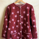 Star Cardigan in Baked Red
