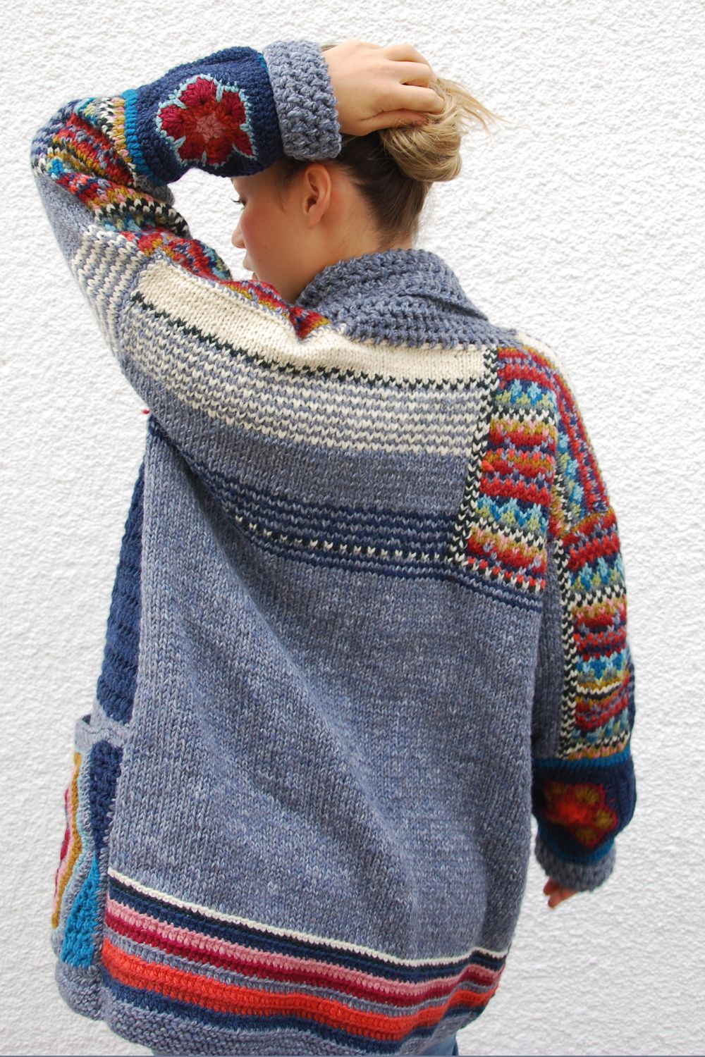 Boho chunky shop knit cardigan