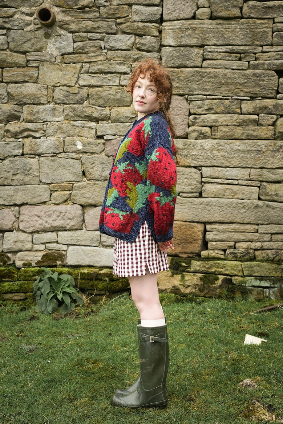 ニット/セーター argue HandKnitting Cardigan Strawberry Cardigan | Amano – Amano Knitwear