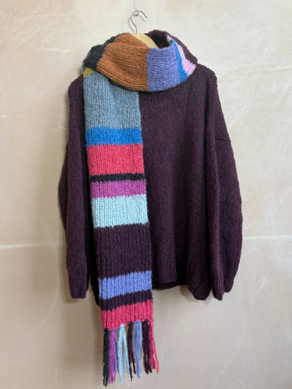 Colourblock Rib Scarf