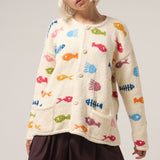 Aquarium Cotton Cream Cardigan