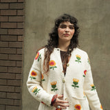 Mini Sunflower Cotton Cardigan