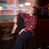 Star Pullover in Baked Red