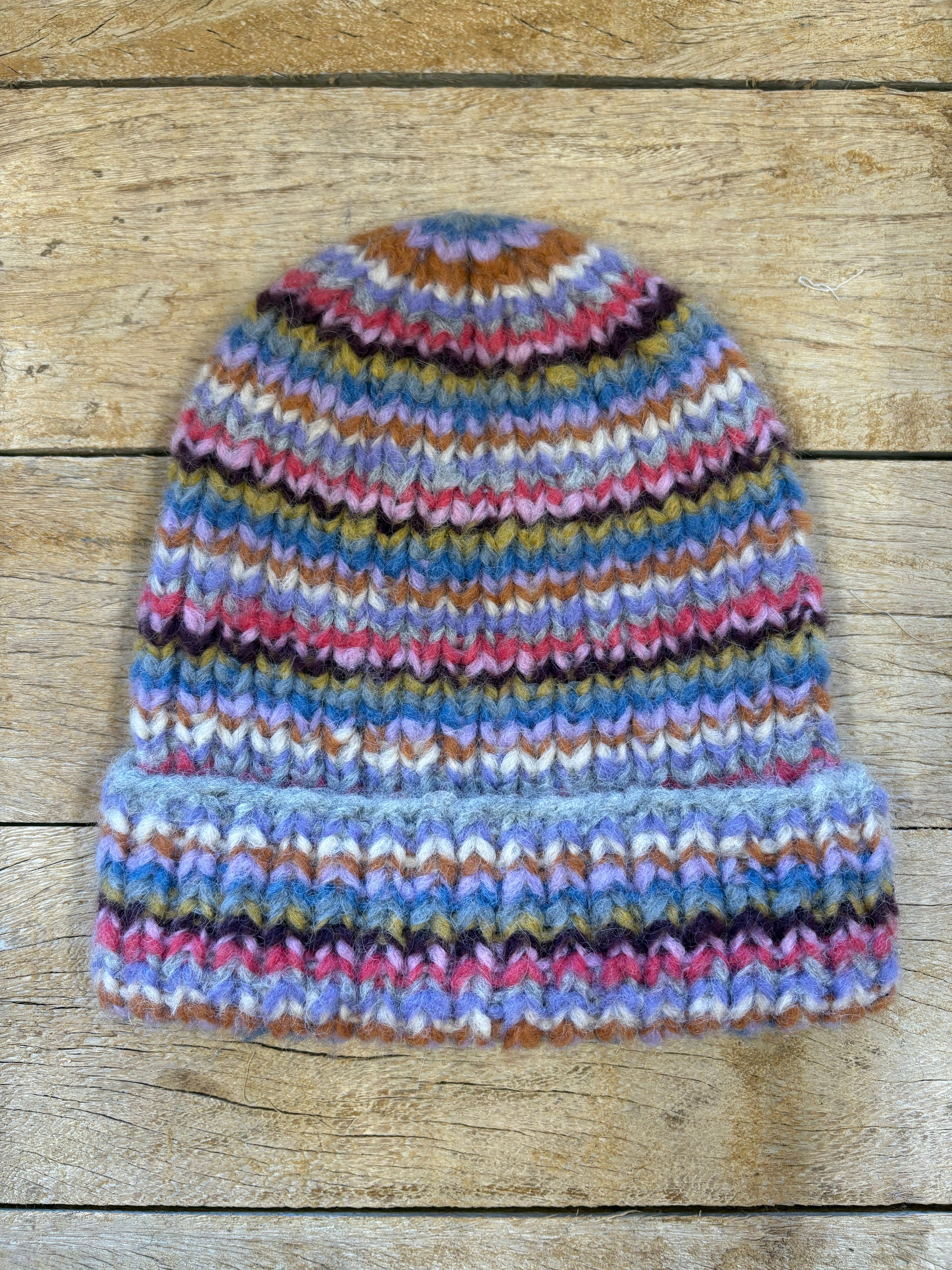 Fine Stripe Alpaca Hat