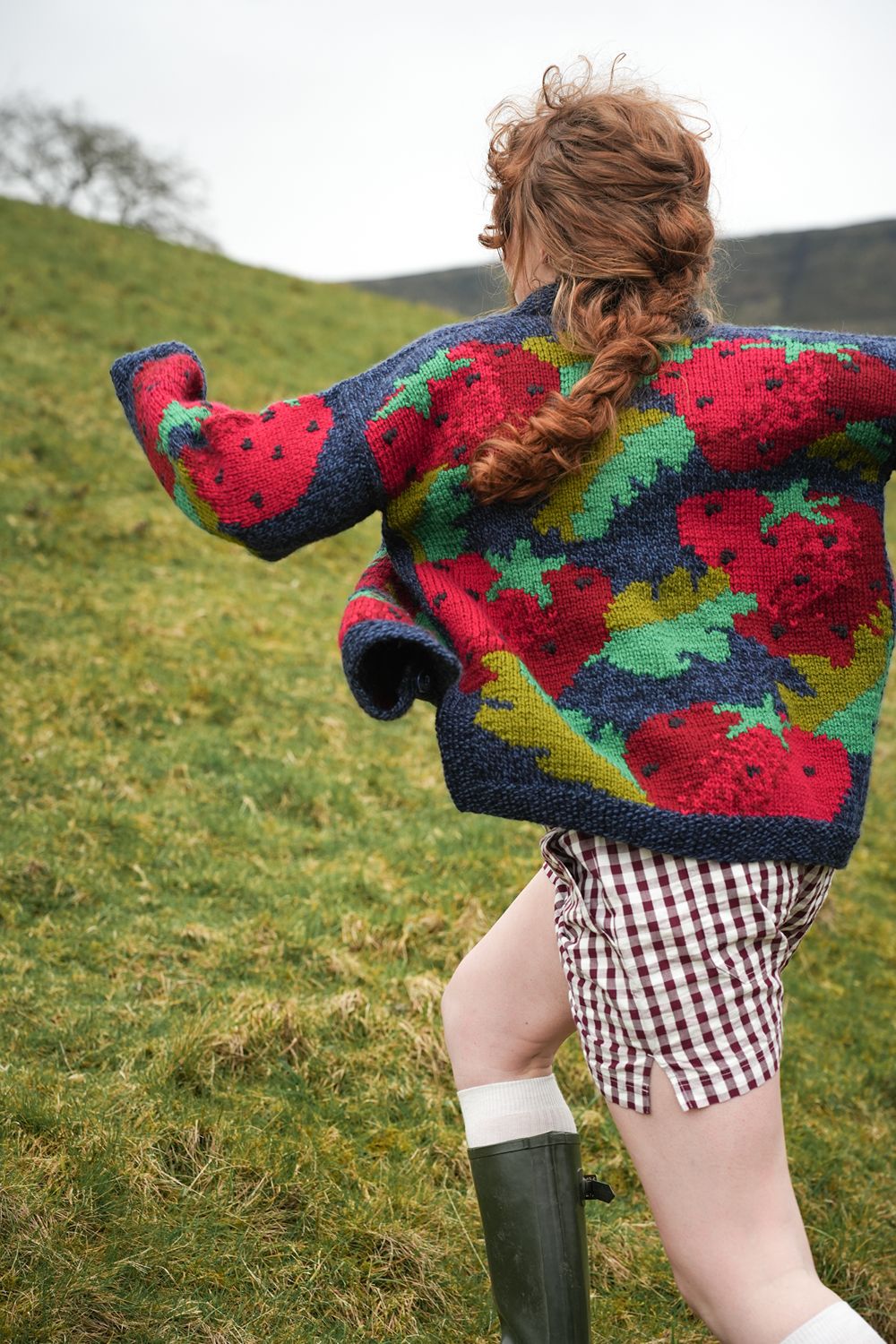 ニット/セーター argue HandKnitting Cardigan LAKE | Women | Lounge | Ivory Crimson Inverse Stripe Nora Cardigan