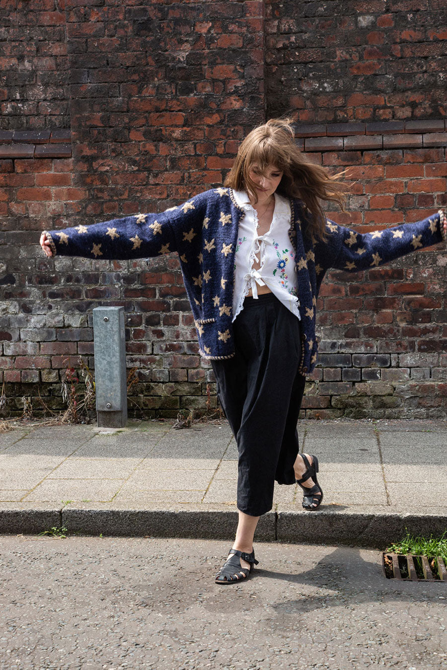 Star Cardigan in Denim