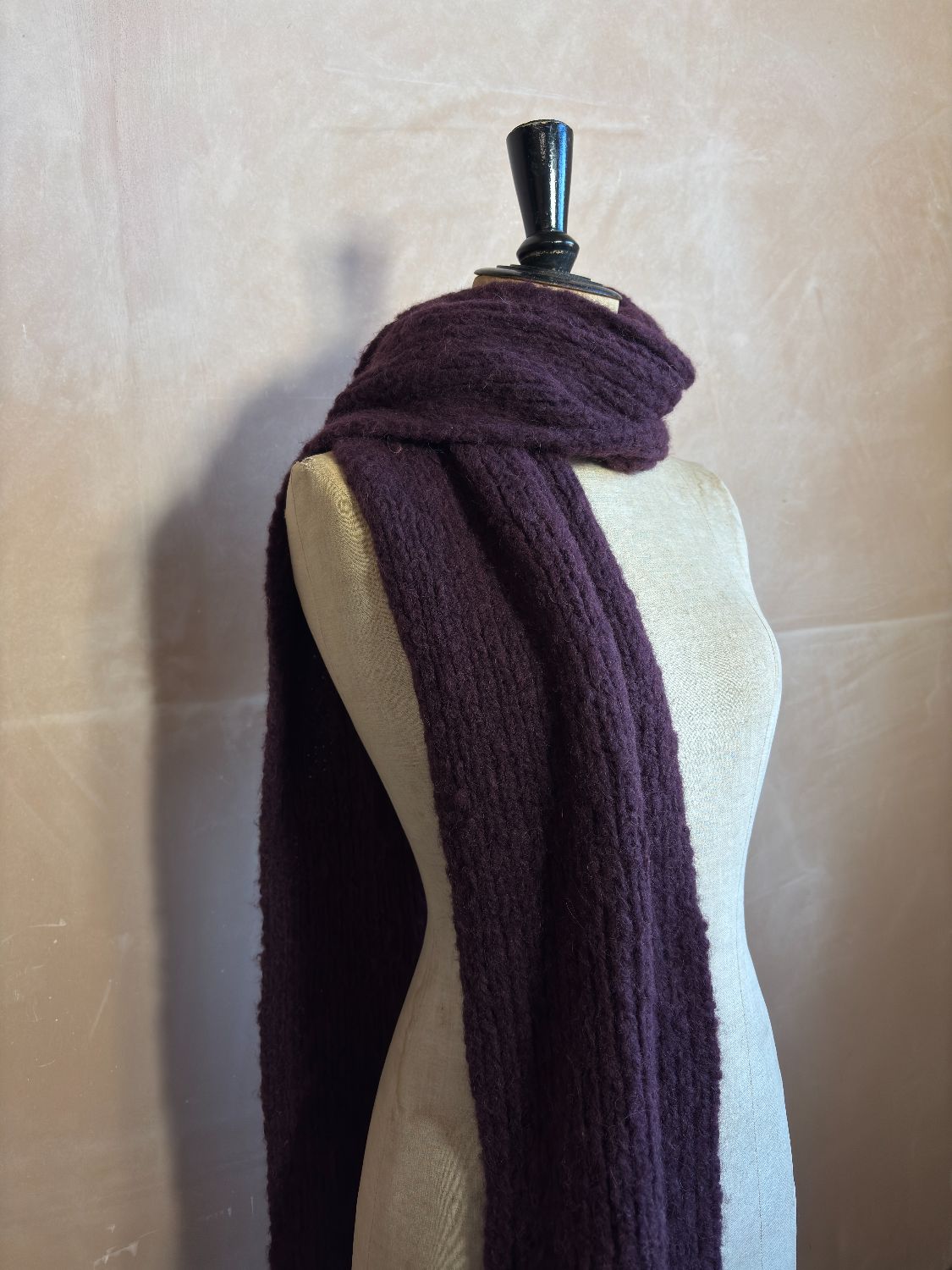 Aubergine Alpaca Scarf