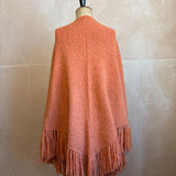 Plain Tassel Shawl in Apricot