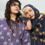 Star Cardigan in Purple