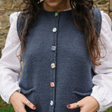 Lucky Cotton Vest in Blue