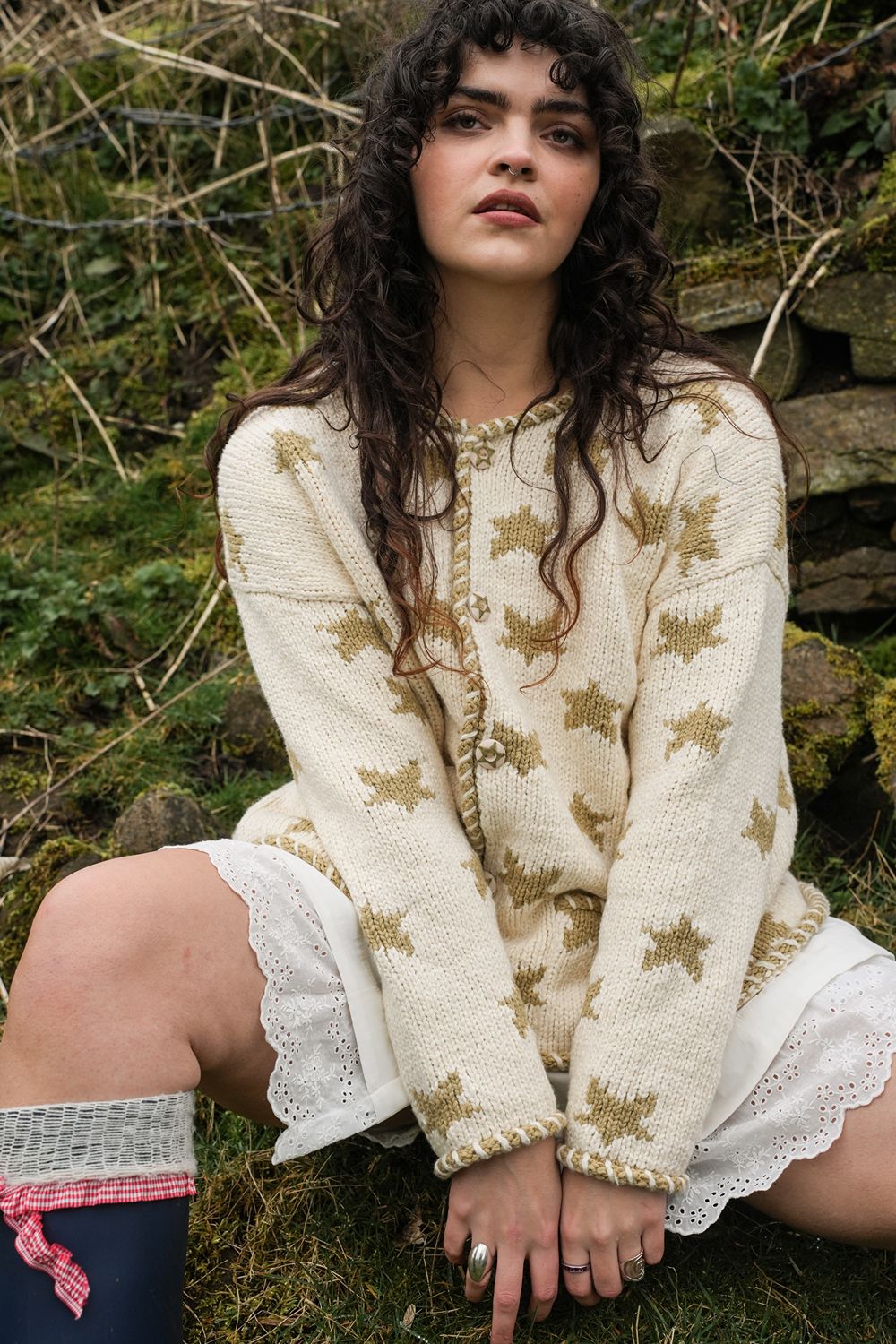 Star Cotton Cardigan – Amano Knitwear