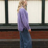 Foggy Alpaca Sweater in Purple